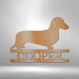 Durable Dachshund Monogram - Steel Sign