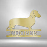 Durable Dachshund Monogram - Steel Sign