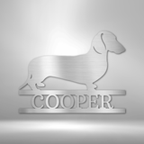 Durable Dachshund Monogram - Steel Sign